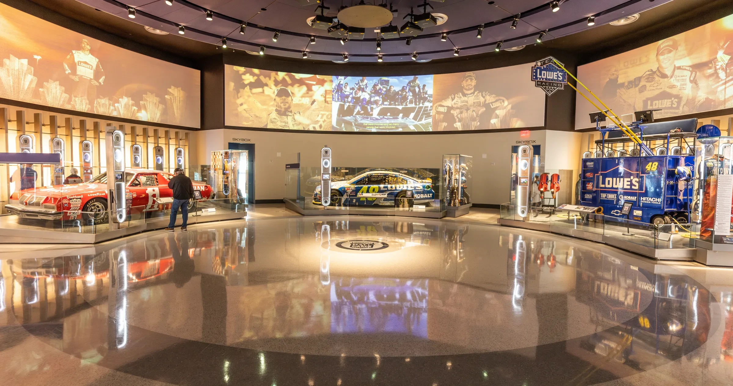 Museum exhibit of historic cars since the very beginning of NASCAR.