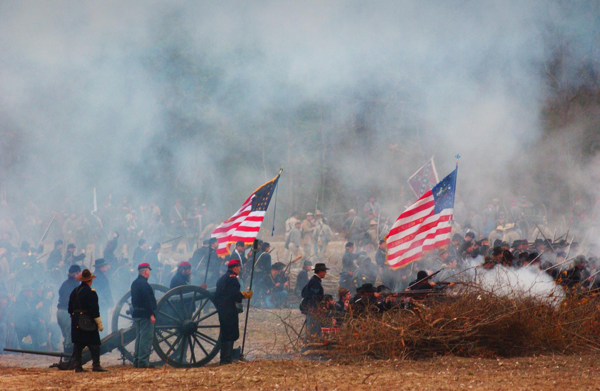 Battle of Bentonville historic re-enactment at Bentonville Battlefield State Historic Site