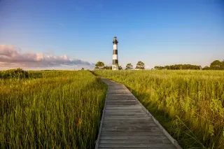 Bodie Island Lighthouse in Nags Head Landscape Shot