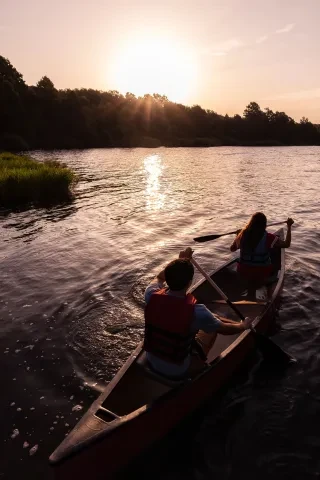 Sunrise paddle at Pettigrew State Park, home to 16,000-acre Lake Phelps.